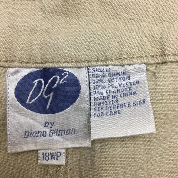 NEW DG2 Diane Gilman Tan Bootcut Jeans Stud Embellishment Stretch size 18WP - Picture 8 of 9